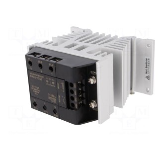 Relay: solid state | Ucntrl: 4÷30VDC | 50A | 24÷240VAC | 3-phase | DIN