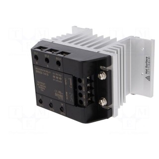 Relay: solid state | Ucntrl: 4÷30VDC | 15A | 48÷480VAC | 3-phase | DIN