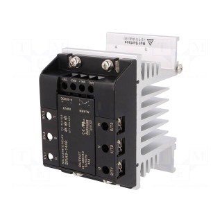 Relay: solid state | Ucntrl: 4÷30VDC | 40A | 48÷480VAC | 3-phase | DIN