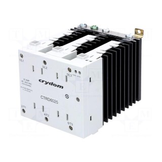 Relay: solid state | 25A | Uswitch: 48÷600VAC | 3-phase | Series: CTR