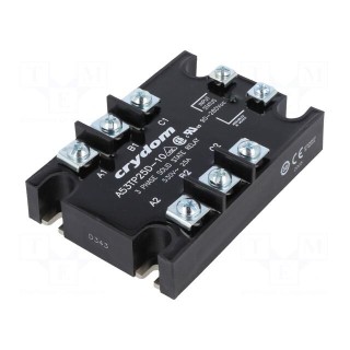 Relay: solid state | Ucntrl: 90÷280VAC | 25A | 48÷530VAC | 3-phase