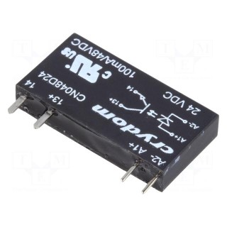Relay: solid state | Ucntrl: 15÷30VDC | 100mA | 0÷48VDC | THT | SIP