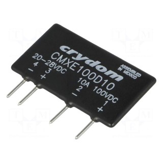 Relay: solid state | Ucntrl: 20÷28VDC | 10A | 0÷100VDC | THT | SIP