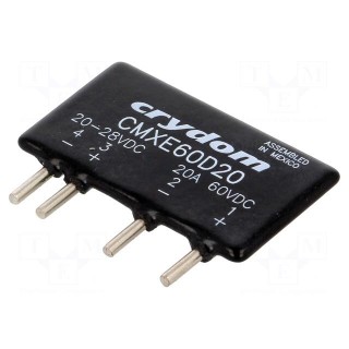 Relay: solid state | Ucntrl: 20÷28VDC | 10A | 0÷60VDC | THT | SIP