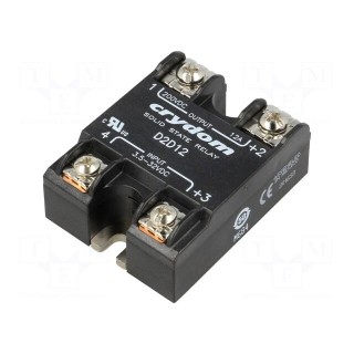 Relay: solid state | Ucntrl: 3.5÷32VDC | 12A | 1÷200VDC | Series: 1-DC