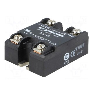 Relay: solid state; Ucntrl: 3.5÷32VDC; 40A; 1÷200VDC; Series: 1-DC