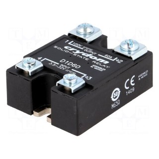 Relay: solid state | Ucntrl: 3.5÷32VDC | 60A | 1÷100VDC | Series: 1-DC