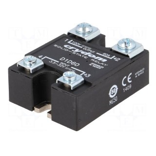 Relay: solid state | Ucntrl: 3.5÷32VDC | 60A | 1÷100VDC | Series: 1-DC