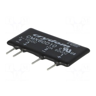 Relay: solid state | Ucntrl: 3÷10VDC | 10A | 0÷60VDC | THT | SIP