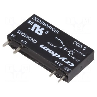 Relay: solid state | Ucntrl: 3÷12VDC | 100mA | 0÷48VDC | THT | SIP