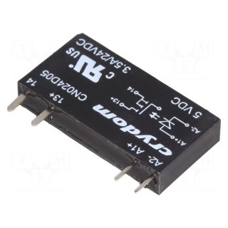 Relay: solid state | Ucntrl: 3÷12VDC | 3.5A | 0÷24VDC | THT | SIP