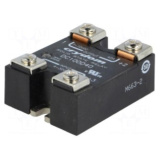 Relay: solid state | Ucntrl: 4÷32VDC | 40A | 1÷100VDC | Series: DC100