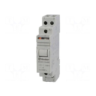 Relay: installation | bistable | NC + NO | Ucoil: 110VDC | 16A | IP20