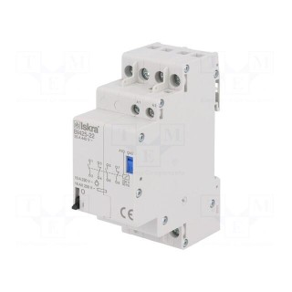 Relay: installation | bistable | NC x2 + NO x2 | Ucoil: 230VAC | 25A