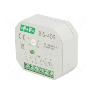 Relay: installation | bistable | NO x2 | Mounting: in mounting box