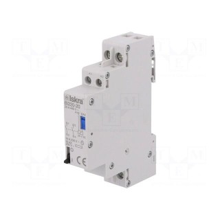 Relay: installation | bistable,impulse | NO x2 | Ucoil: 24VDC | 20A