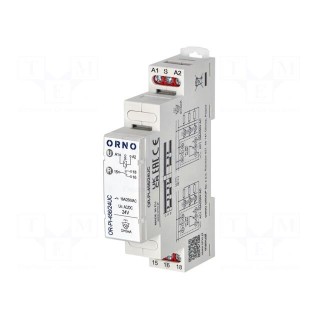 Relay: installation | bistable | SPDT | Uswitch: max.250VAC | 16A | IP20