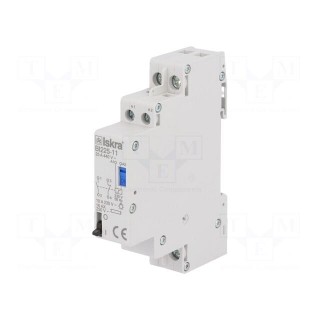Relay: installation | bistable | NC + NO | Ucoil: 230VAC | 25A | IP20