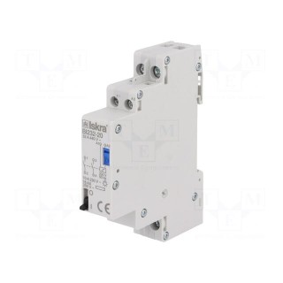 Relay: installation | bistable | NO x2 | Ucoil: 230VAC | 17.6x90x65mm