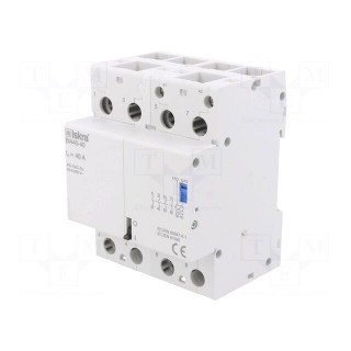 Relay: installation | bistable,impulse | NO x4 | Ucoil: 230VAC | 40A