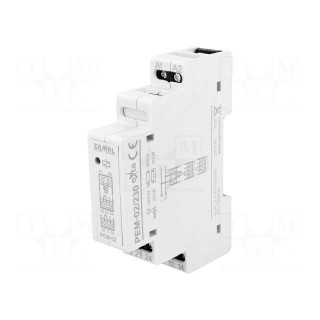 Relay: installation | monostable | DPDT | Ucoil: 230VAC | 90x17.5x66mm