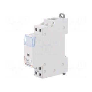 Contactor: 2-pole installation | NO x2 | 24VAC | 25A | DIN | SM400