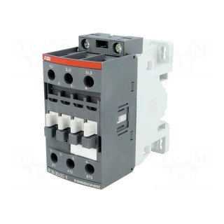 Contactor: 3-pole | NO x3 | 24÷60VAC | 20÷60VDC | 38A | DIN,on panel | AF