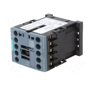 Contactor: 3-pole | NO x3 | Auxiliary contacts: NC | 110VAC | 9A | 3RT20