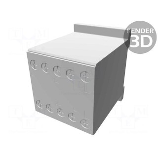 Contactor: 3-pole | NO x3 | Auxiliary contacts: NC | 12VDC | 12A | DIN