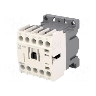 Contactor: 3-pole | NO x3 | Auxiliary contacts: NC | 230VAC | 12A | DIN