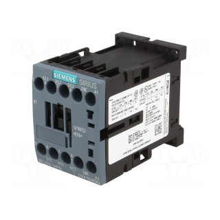 Contactor: 3-pole | NO x3 | Auxiliary contacts: NC | 230VAC | 17A | 690V