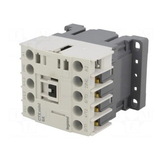 Contactor: 3-pole | NO x3 | Auxiliary contacts: NC | 230VAC | 6A | DIN