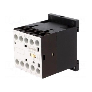 Contactor: 3-pole | NO x3 | Auxiliary contacts: NC | 24VAC | 12A | DIN