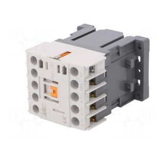 Contactor: 3-pole | NO x3 | Auxiliary contacts: NC | 24VDC | 12A | IP20