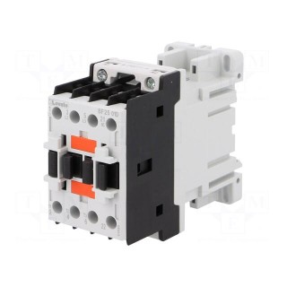 Contactor: 3-pole | NO x3 | Auxiliary contacts: NC | 24VDC | 25A | DIN
