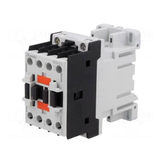 Contactor: 3-pole | NO x3 | Auxiliary contacts: NC | 24VDC | 9A | BF
