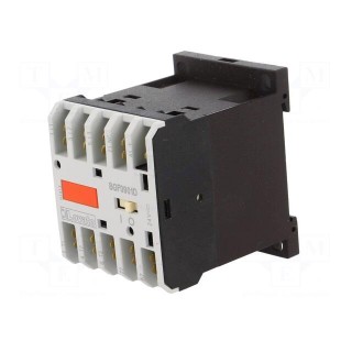 Contactor: 3-pole | NO x3 | Auxiliary contacts: NC | 24VDC | 9A | DIN | BG