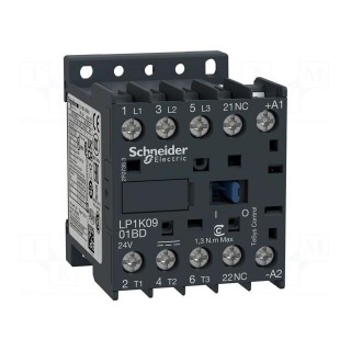 Contactor: 3-pole | NO x3 | Auxiliary contacts: NC | 110VDC | 9A | 690V