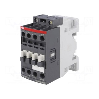 Contactor: 3-pole | NO x3 | Auxiliary contacts: NC | 250÷500VAC | 9A