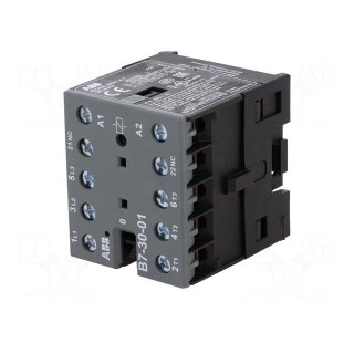 Contactor: 3-pole | NO x3 | Auxiliary contacts: NC | 42VAC | 7A | B7