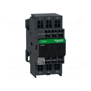 Contactor: 3-pole | NO x3 | Auxiliary contacts: NC + NO | 24VDC | 12A