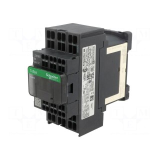 Contactor: 3-pole | NO x3 | Auxiliary contacts: NC + NO | 24VDC | 18A