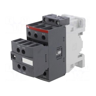 Contactor: 3-pole | NO x3 | Auxiliary contacts: NC + NO | 30A | AF