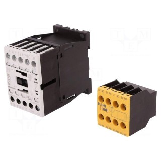 Contactor: 3-pole | NO x3 | Auxiliary contacts: NC x3,NO x2 | 24VDC