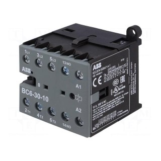 Contactor: 3-pole | NO x3 | Auxiliary contacts: NO | 12VDC | 6A | BC6