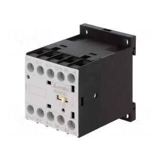 Contactor: 3-pole | NO x3 | Auxiliary contacts: NO | 12VDC | 9A | DIN | BG
