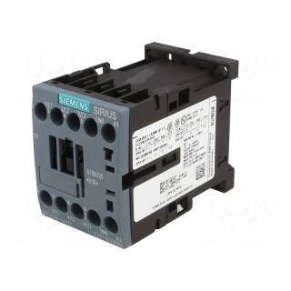 Contactor: 3-pole | NO x3 | Auxiliary contacts: NO | 230VAC | 9A | 3RT20