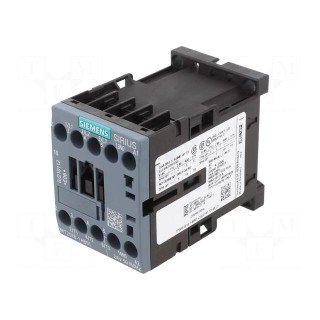 Contactor: 3-pole | NO x3 | Auxiliary contacts: NO | 24VAC | 17A | 3RT20