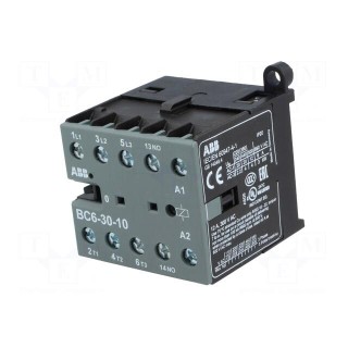 Contactor: 3-pole | NO x3 | Auxiliary contacts: NO | 24VDC | 6A | BC6