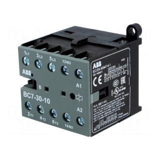 Contactor: 3-pole | NO x3 | Auxiliary contacts: NO | 24VDC | 7A | BC7